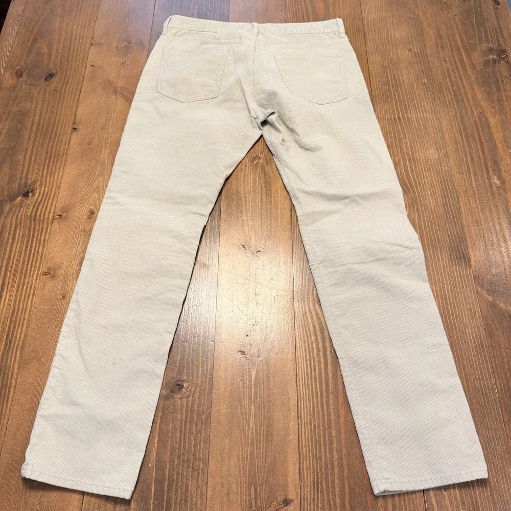 J Crew 484‎ Corduroy Pants Men's 30x30 Beige Slim Fit Traditional 5-Pocket Style